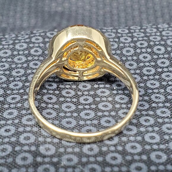 Le Vian 14k Honey Gold 2.75 cttw Citrine & Diamond Ring 7.3g. Size 12 - Picture 4 of 16